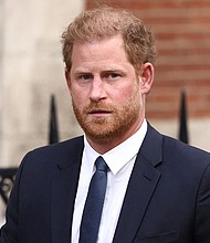 Prince Harry loses court challenge over loss of security protection; he is seen here, leaving the High Court in London in March 2023.
Mandatory Credit:	Henry Nicholls/Reuters via CNN Newsource