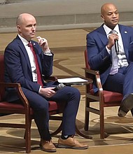 Utah Gov. Spencer Cox and Maryland Gov. Wes Moore spoke about their participation in the “Disagree Better” project and noted their efforts to seek bipartisan solutions.
