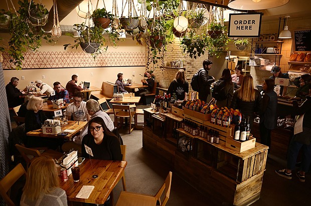 Lunch time at Leven Deli Co. in Denver on January 31.
Mandatory Credit:	Hyoung Chang/The Denver Post/Getty Images via CNN Newsource