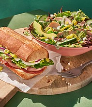 Panera's "Toasted Italiano" sandwich and "Balsamic Bliss Chicken Grains" salad.
Mandatory Credit:	courtesy Panera Bread via CNN Newsource
