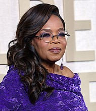 Oprah is leaving WeightWatchers, sending stock tumbling 25%, she is seen here, at 2024 Golden Globe Awards.
Mandatory Credit:	Mike Blake/Reuters via CNN Newsource