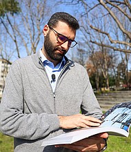 Motaz Azaiza, the Palestinian photographer who witnessed Israeli attacks in Gaza for 108 days, in Istanbul, Turkey on February 29.
Mandatory Credit:	Mustafa Hassouna/Anadolu/Getty Images via CNN Newsource