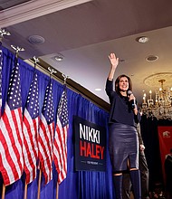 Former South Carolina Gov. Nikki, here in Washington, DC, on March 1, will win the Republican presidential primary in Washington, DC, CNN projects.
Mandatory Credit:	Evelyn Hockstein/Reuters via CNN Newsource
Dateline: