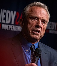 The Democratic National Committee has accused pro-RFK Jr. super PAC of additional campaign finance violations on Monday. Kennedy here speaks during a campaign event in Miami in 2023.
Mandatory Credit:	Eva Marie Uzcategui/Getty Images via CNN Newsource