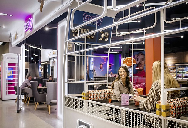 Greggs café, Tasty by Greggs, inside Primark's Oxford Street store in London in October 2022.
Mandatory Credit:	John Nguyen/Press Association/AP via CNN Newsource