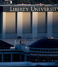 Liberty University is fined $14 million for campus safety violations.
Mandatory Credit:	Andrew Harrer/Bloomberg via Getty Images/FILE via CNN Newsource