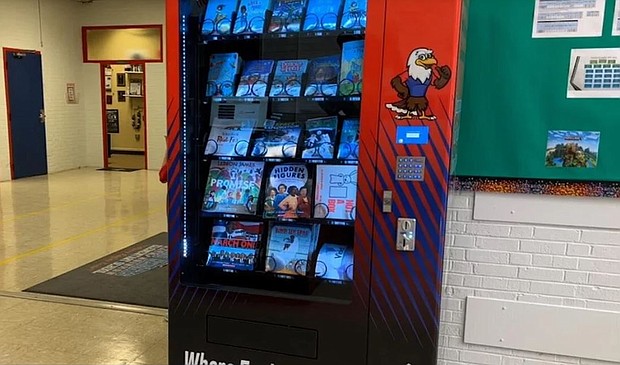 In the face of concerning literacy rates across the nation, Caddo Heights Elementary School in Shreveport, Louisiana, has installed a book vending machine in its foyer, designed to reward students for their achievements and positive behavior.
Mandatory Credit:	KTBS via CNN Newsource