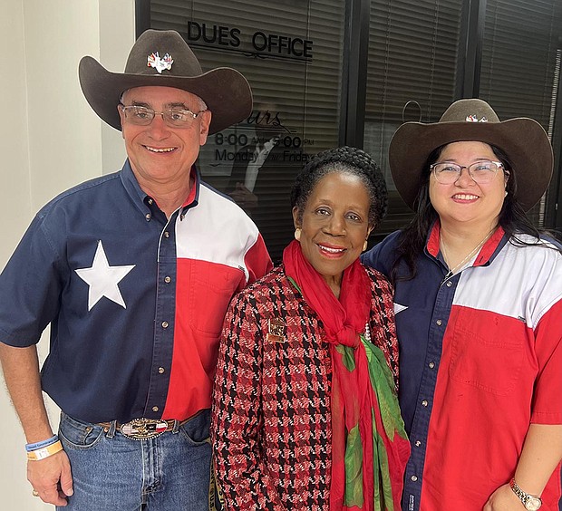 Burt and Sandra Levine with Congresswoman Sheila Jackson Lee