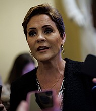 Republican Senate candidate Kari Lake, here on March 5, said on Wednesday that she will court voters who backed GOP presidential candidate Nikki Haley.
Mandatory Credit:	Ting Shen/Bloomberg via Getty Images via CNN Newsource