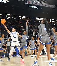 Led by MVP Ethan Garila, Lincoln defeated Fayetteville State, 62-57, in Baltimore in front of an ESPNU national audience on Saturday, March 2. Fayetteville State won the women’s crown, 64-57, over Elizabeth City with Aniylah Bryant earning MVP honors.