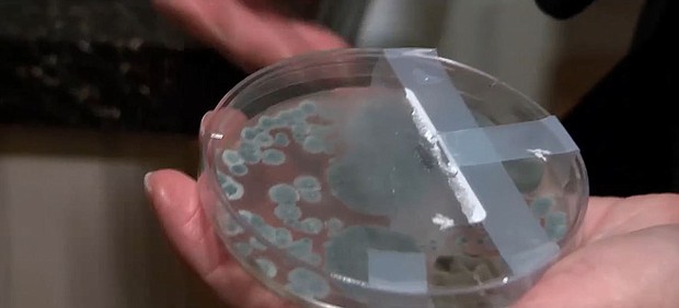 A woman says mold is forcing her out of her Overland Park, Kansas apartment.
Mandatory Credit:	KCTV via CNN Newsource