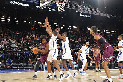 Playing at CFG Bank Arena, the VUU men won a quarterfinal (versus Bluefield State, 61-55) then lost a 53-51 nailbiter to Fayetteville State in the semifinals on Friday, March 1.