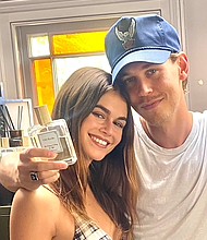 Actor Austin Butler has commissioned a scent specifically for a forthcoming role. He is seen here with his model girlfriend Kaia Gerber.
Mandatory Credit:	Courtesy The Perfumer's Story by Azzi via CNN Newsource