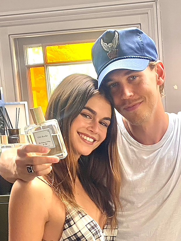Actor Austin Butler has commissioned a scent specifically for a forthcoming role. He is seen here with his model girlfriend Kaia Gerber.
Mandatory Credit:	Courtesy The Perfumer's Story by Azzi via CNN Newsource