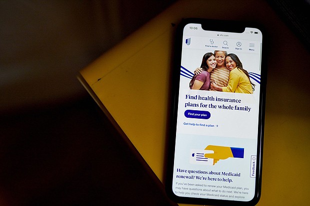 The UnitedHealth website on a smartphone. For more than two weeks, a cyberattack has disrupted business at health care providers across the United States, forcing small clinics to scramble to stay in business.
Mandatory Credit:	Gabby Jones/Bloomberg/Getty Images via CNN Newsource