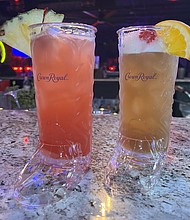 The Locker Room is celebrating Rodeo Houston all month long with the "Rodeo Round Up" and "Lasso Lemonade" Crown Royal specialty cocktails served in Cowboy Boot-shaped glasses! /Photos by The Locker Room