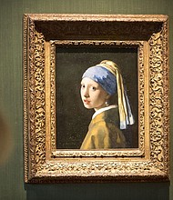 Johannes Vermeer's painting "Girl with a Pearl Earring" was targeted by climate activists in October 2022.
Mandatory Credit:	Lex Van Lieshout/ANP/AFP/Getty Images via CNN Newsource