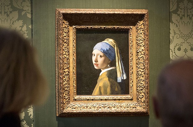 Johannes Vermeer's painting "Girl with a Pearl Earring" was targeted by climate activists in October 2022.
Mandatory Credit:	Lex Van Lieshout/ANP/AFP/Getty Images via CNN Newsource