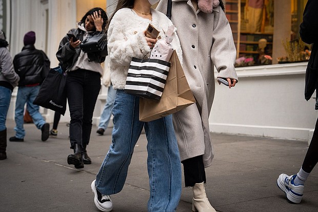 A shopper carries a Sephora bag in the SoHo neighborhood of New York, on January 21, 2023.
Mandatory Credit:	Jordana Bermudez/Bloomberg/Getty Images via CNN Newsource