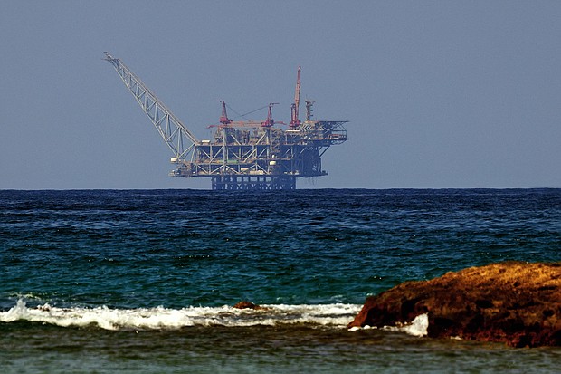The Leviathan natural gas field in the Mediterranean Sea is seen from Israel's northern beach of Nasholim in August 2022.
Mandatory Credit:	Jack Guez/AFP/Getty Images via CNN Newsource