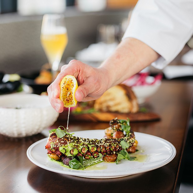 Chef Jason Lemon Squeeze & Octopus