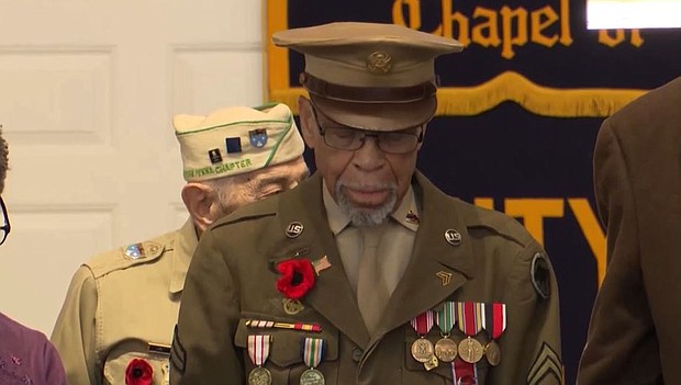 Philadelphia-area veteran Corporal Benjamin Berry received the highest honor from the French government for actions during World War II.
Mandatory Credit:	KYW via CNN Newsource