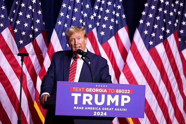 Former President Donald Trump said in an interview aired March 18 that any Jewish person who votes for Democrats “hates their religion” and hates “everything about Israel,” again playing into an antisemitic trope that Jewish Americans have dual loyalties to the US and to Israel.



Republican presidential candidate and former US President Donald Trump speaks during a campaign rally at the Forum River Center in Rome, Georgia, on March 9, 2024.