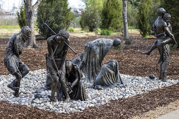 The new Freedom Monument Sculpture Park in Montgomery, Ala., set in a clearing, includes 48 sculptures by 27 artists such as Wangechi Mutu, Theaster Gates, Rashid Johnson and Kehinde Wiley, among others.