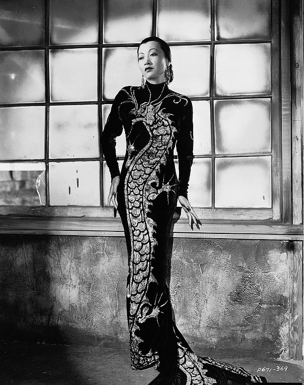 Anna May Wong wears a dress with a dragon motif in 1934.
Mandatory Credit:	John Kobal Foundation/Moviepix/Getty Images via CNN Newsource