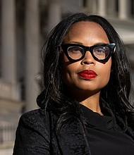 Dr. Sesha Joi Moon, director of the House of Representatives Office of Diversity and Inclusion, poses outside the US Capitol in Washington on September 13, 2022. The US House Office of Diversity and Inclusion will be dissolved as part of the government spending bill that passed Friday, the office’s director said in a statement on March 22.
Mandatory Credit:	Bill Clark/CQ-Roll Call/Getty Images via CNN Newsource