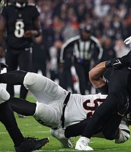 Baltimore Ravens star Mark Andrews was injured after a hip-drop tackle last season.
Mandatory Credit:	Patrick Smith/Getty Images via CNN Newsource