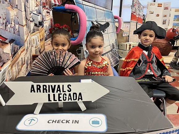 Preschoolers in Philadelphia got to travel around the world as the school became an airport with 22 destinations.