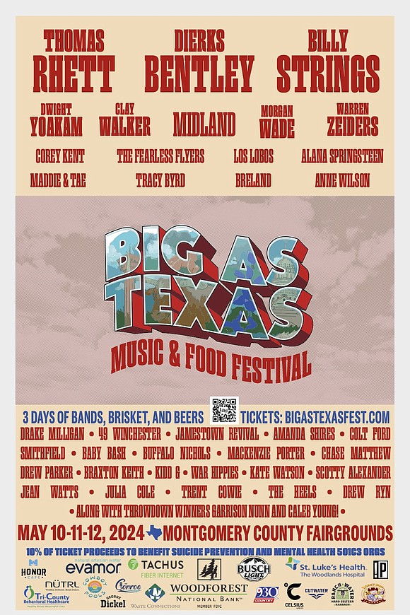 The inaugural Big As Texas Festival will feature a stellar music lineup and a diverse culinary experience from May 10-12 …