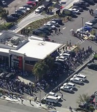 Hundreds lined up at an Alhambra Raising Cane's on March 27 for their chance to be served by the Dodgers' Mookie Betts.
Mandatory Credit:	KCAL via CNN Newsource