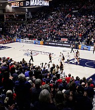 Gonzaga and Utah play in the second round of the NCAA women's tournament.
Mandatory Credit:	Young Kwak/AP via CNN Newsource