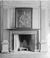 Samuel Washington, George Washington's younger brother, was buried in an unmarked grave at the cemetery at his Harewood estate (an interior view is pictured above) near Charles Town, West Virginia.
Mandatory Credit:	Frances Benjamin Johnson/Library of Congress via CNN Newsource