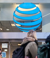 AT&T has launched an investigation into the source of a data leak. An AT&T store in New York is pictured here.
Mandatory Credit:	Jeenah Moon/Bloomberg/Getty Images via CNN Newsource