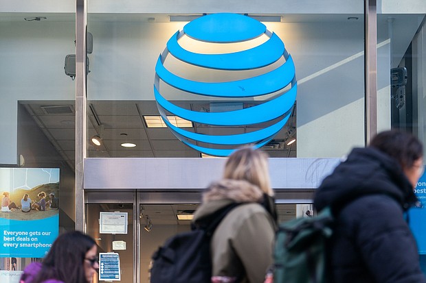 AT&T has launched an investigation into the source of a data leak. An AT&T store in New York is pictured here.
Mandatory Credit:	Jeenah Moon/Bloomberg/Getty Images via CNN Newsource