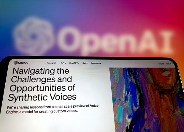 OpenAI is releasing Voice Engine, which uses a sample audio clip of someone speaking to create an AI-generated version of their voice.
Mandatory Credit:	Costfoto/NurPhoto/Getty Images via CNN Newsource