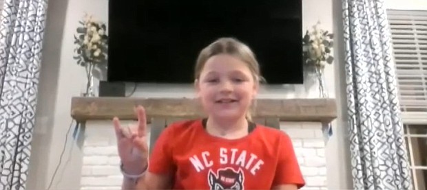 Ashtyn Gold correctly picked the Final Four matchups in ESPN’s Tournament Challenge contest.
Mandatory Credit:	WRAL via CNN Newsource