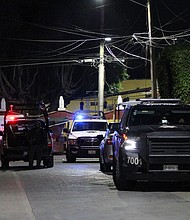 Security forces are pictured at the scene of the assassination of Bertha Gisela Gaytán, who was killed by unknown assailants during a campaign rally in San Miguel Octopan, Guanajuato state, Mexico, on April 1.
Mandatory Credit:	Juan Moreno/Reuters via CNN Newsource