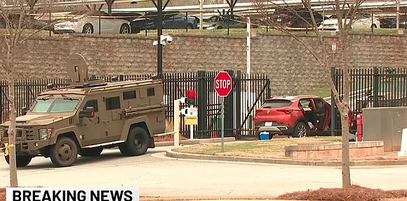 A suspect was arrested after ramming an entrance gate to the FBI’s Atlanta field office Monday afternoon in an attempt …