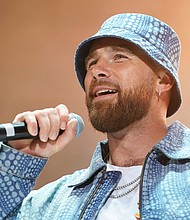 Travis Kelce of the Kansas City Chiefs is bringing his Kelce Jam music festival back to the city in May. He is seen during Kelce Jam at Azura Amphitheater in April 2023 in Bonner Springs, Kansas.
Mandatory Credit:	Kyle Rivas/Getty Images via CNN Newsource