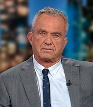 Independent presidential candidate Robert F. Kennedy Jr. argued that President Joe Biden is a greater threat to democracy than former President Trump because Kennedy was blocked on social media platforms during the Biden administration, which he labeled as an effort to “censor political speech” and undermine the First Amendment.
Mandatory Credit:	CNN via CNN Newsource