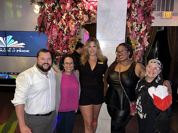 Andrea Simonton, NFOP Communications Director with benifiting non profit representatives