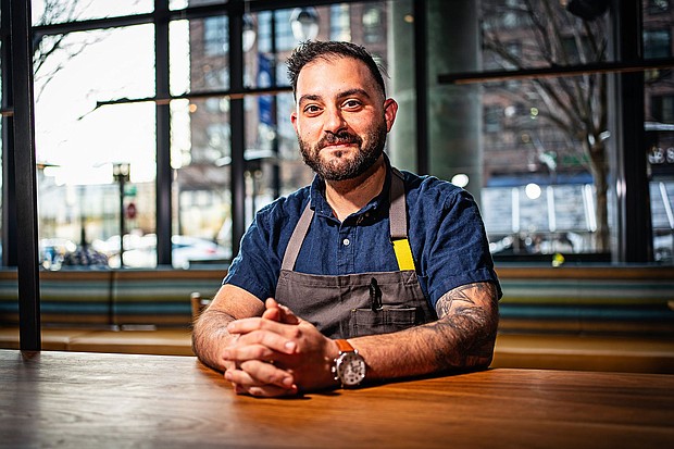 Chef Michael Rafidi of Albi Restaurant in Washington, DC, is a finalist for Outstanding Chef.
Mandatory Credit:	Scott Suchman/The Washington Post/Getty Images via CNN Newsource