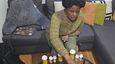 Jazmin Evans, a student at Temple University, prepares her post-kidney transplant medications
at home in Philadelphia on Feb. 16, 2024. Evans had been waiting for a new kidney for four
years when her hospital revealed shocking news: She should have been put on the transplant
list in 2015 instead of 2019 — and a racially biased organ test was to blame.