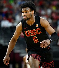 Bronny James has declared for the 2024 NBA Draft.
Mandatory Credit:	David Becker/Getty Images via CNN Newsource