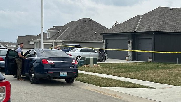 Three family members were found dead Monday morning at a Northland home as part of a double murder-suicide, police say.
Mandatory Credit:	KSHB via CNN Newsource