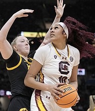 Under Staley's mentorship, Kamilla Cardoso has become one of women's college basketball's most dominant players.
Mandatory Credit:	Morry Gash/AP via CNN Newsource